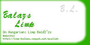 balazs limp business card